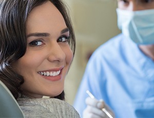 woman at the dentist