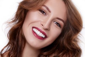 woman with a beautiful smile from cosmetic dentist in Harrisburg